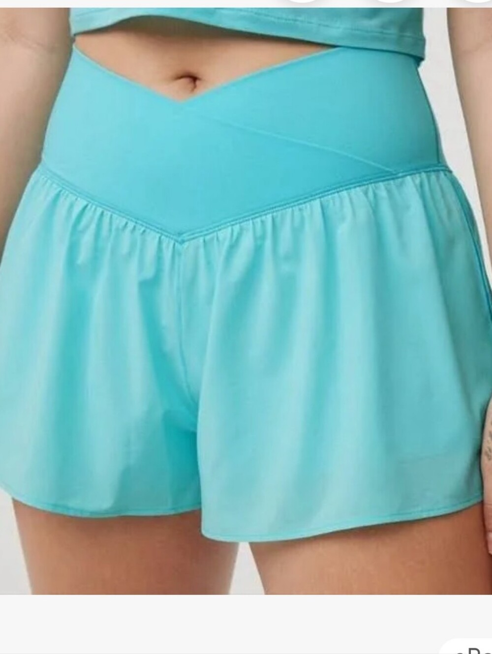 OFFLINE By Aerie Real Me Crossover Flowy Short, Lagoon Blue Size XS/TP